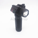 Tactical VFG Fore grip Hard light LED Flashlight with red Green Laser