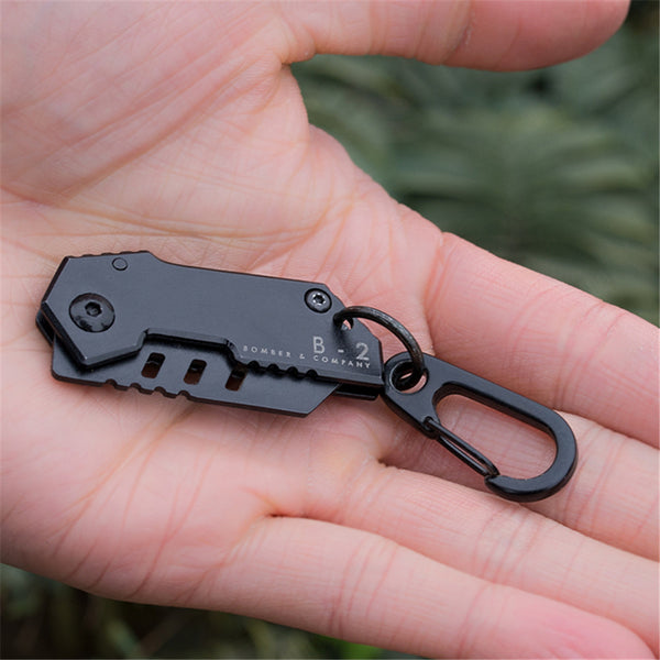 B2 Bomber Nano Blade mini knife Swiss military knife bearing steel retired knife folding keychain Camping Outdoor Knife Tools