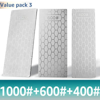 Diamond Knife Sharpening Stone 400# 1000# 600# Knife Sharpener Ultra-thin Honeycomb Surface Whetstone Grindstone Cutter Tool Set