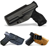 Carbon Fiber Woven KYDEX Gun Holster Fits: Glock 19 23 25 32 Cz p10c Inside Concealed Carry Pistol Case