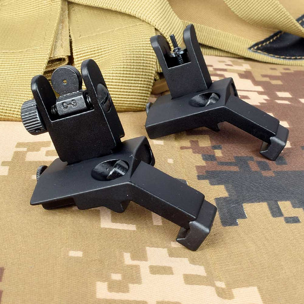 Riflescopes Hunting AR15 AR 15 AR-15 Front Rear Sight Backup Iron Sight Rapid Rifle Sight 45 Degree Rapid Offset Transition