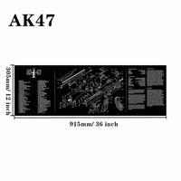 Large Gun Cleaning Mat for AR15 AK47 Glock 1911 SIG Rifle Pistol Gunsmith Armorers disassembly Repair Build Tool Kits Bench Pads