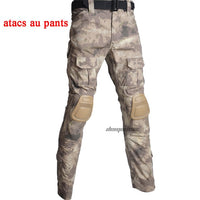Outdoor Airsoft Paintball Clothing Military Shooting Uniform Tactical Combat Camouflage Shirts Cargo Pants Elbow Knee Pads Suits