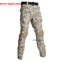 Outdoor Airsoft Paintball Clothing Military Shooting Uniform Tactical Combat Camouflage Shirts Cargo Pants Elbow Knee Pads Suits