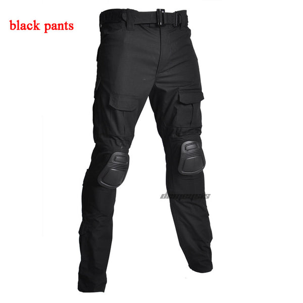 Outdoor Airsoft Paintball Clothing Military Shooting Uniform Tactical Combat Camouflage Shirts Cargo Pants Elbow Knee Pads Suits