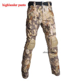 Outdoor Airsoft Paintball Clothing Military Shooting Uniform Tactical Combat Camouflage Shirts Cargo Pants Elbow Knee Pads Suits