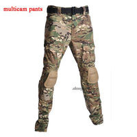 Outdoor Airsoft Paintball Clothing Military Shooting Uniform Tactical Combat Camouflage Shirts Cargo Pants Elbow Knee Pads Suits