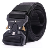 Tactical Military Belt Men Nylon Belt Metal Buckle for Outdoor Activity and Daily Wearing Quick Release Gear Clip