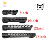 7/10/12/15 Inch M4 M16 AR15 Free Float M-Lok Handguard Picatinny Rail with steel Barrel Nut