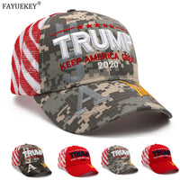 Drop Ship New Donald Trump 2020 Cap Camouflage USA Flag Baseball Caps Keep America Great Again Snapback President Hat Embroidery