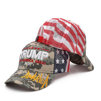 Drop Ship New Donald Trump 2020 Cap Camouflage USA Flag Baseball Caps Keep America Great Again Snapback President Hat Embroidery