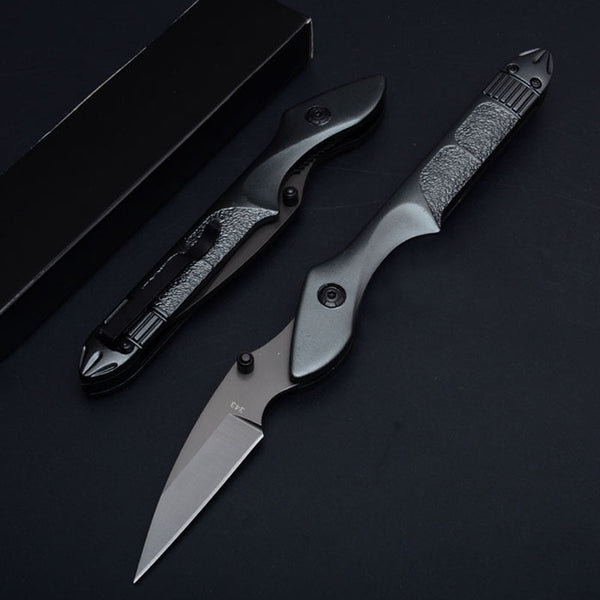 Brand Black Titanium Pocket Folding Knife Tactical Hunting Survival Combat Knives EDC Multi Tool Aluminum Handle Military