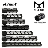 Ohhunt Slim Free Floa Handguard System 7'' 9'' 10'' 12'' 13.5'' 15'' 17'' MLOK M-LOK AR15 Handguard Fit For .223 5.56