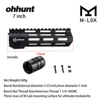 Ohhunt Slim Free Floa Handguard System 7'' 9'' 10'' 12'' 13.5'' 15'' 17'' MLOK M-LOK AR15 Handguard Fit For .223 5.56