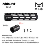 Ohhunt Slim Free Floa Handguard System 7'' 9'' 10'' 12'' 13.5'' 15'' 17'' MLOK M-LOK AR15 Handguard Fit For .223 5.56