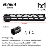 Ohhunt Slim Free Floa Handguard System 7'' 9'' 10'' 12'' 13.5'' 15'' 17'' MLOK M-LOK AR15 Handguard Fit For .223 5.56