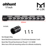 Ohhunt Slim Free Floa Handguard System 7'' 9'' 10'' 12'' 13.5'' 15'' 17'' MLOK M-LOK AR15 Handguard Fit For .223 5.56