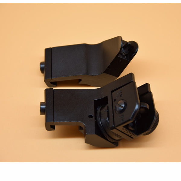 AR15 AR 15 AR-15 Front Rear Sight flip up 45 Degree Rapid Offset Transition Backup Adjustable Iron Sight Rapid Rifle Sight