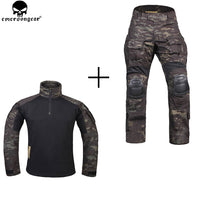 EMERSONGEAR Hunting Clothes Combat Pants with Knee Pads emerson Pants Multicam Shitr Black Tactical Camouflage Pants G3 Uniform