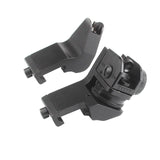 Tactical BUIS M4 AR15  AR-15 Front Rear Sight flip up Rapid Transition Backup Sight for Picatinny Rail