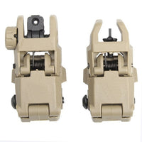 Tactical BUIS M4 AR15  AR-15 Front Rear Sight flip up Rapid Transition Backup Sight for Picatinny Rail