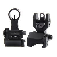 Tactical BUIS M4 AR15  AR-15 Front Rear Sight flip up Rapid Transition Backup Sight for Picatinny Rail
