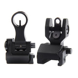 Tactical BUIS M4 AR15  AR-15 Front Rear Sight flip up Rapid Transition Backup Sight for Picatinny Rail