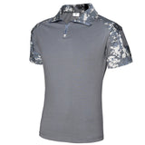 Military Mens Camouflage Short Sleeve Polo Casual Tactical Shirt Mens S-2XL BY416