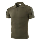 Military Mens Camouflage Short Sleeve Polo Casual Tactical Shirt Mens S-2XL BY416