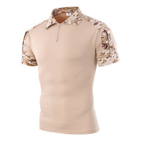 Military Mens Camouflage Short Sleeve Polo Casual Tactical Shirt Mens S-2XL BY416