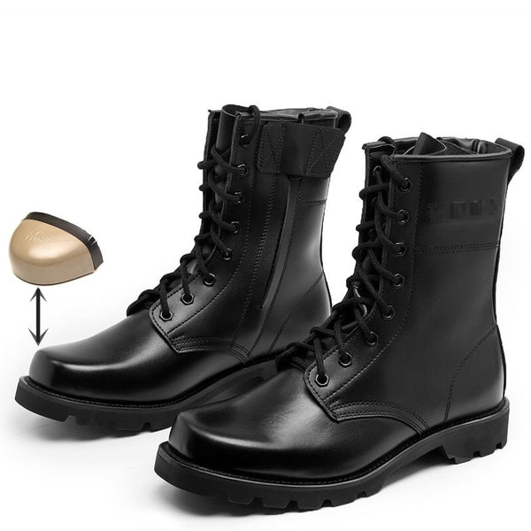 Steel Toe Tactical Military Leather Combat Boots