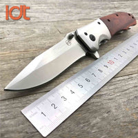 LDT DA51 Folding Knife 8Cr14Mov Blade Rosewood Steel Handle Survival Pocket Knives Outdoor Camping Knife Hunting EDC Tools