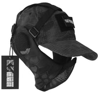 Camouflage Tactical Mesh Mask With Ear Protection With Cap