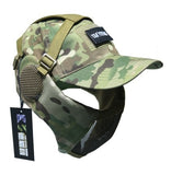 Camouflage Tactical Mesh Mask With Ear Protection With Cap