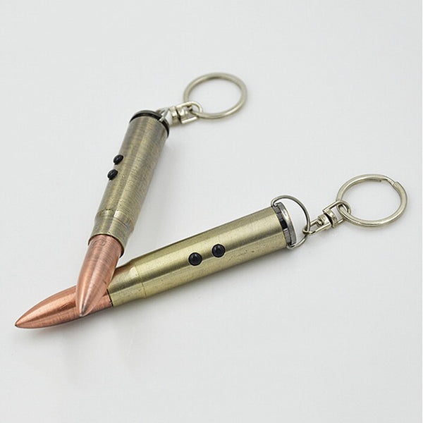 Tactical Pen Multifunctional Outdoor Self-defense Flashlight Bullet Shaped Tactical Pen Survival EDC Light+Ballpoint+Keychain