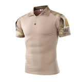 Military Mens Camouflage Short Sleeve Polo Casual Tactical Shirt Mens S-2XL BY416